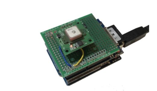 Arduinoに接続したGPS受信機の測位データをSDカードに記録しました。