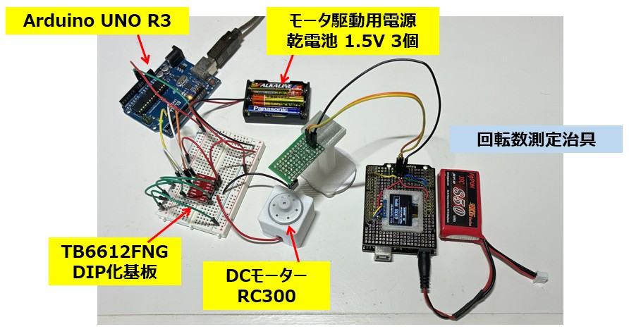 DCモータRC300の動作学習と回転数の測定